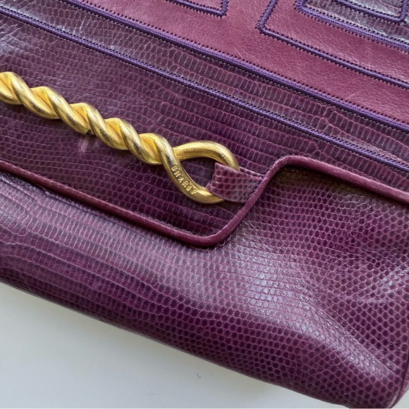 Vintage Purple Crossbody Bag with Gold Accent - Picture 11 of 16